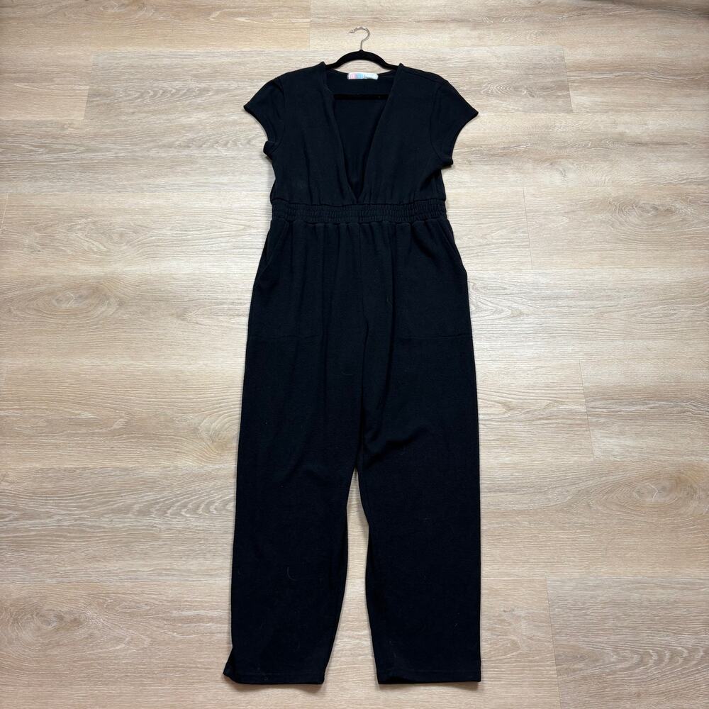 Free People Beach‎ Wide Leg Romper Women’s L Color Black